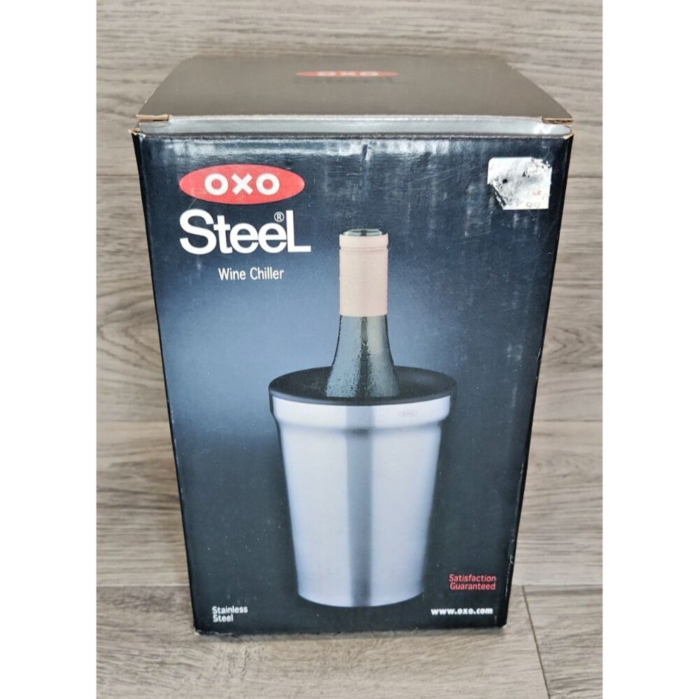 OXO Stainless Steel Wine Bottle Chiller Cooler Double Wall Insulated Brand New